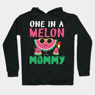 Glasses Watermelon One In A Melon Mommy Mother Son Daughter Hoodie